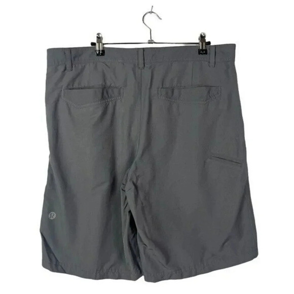 Lululemon Dark Gray Flat Front Nylon Shorts 10" 38 - Picture 2 of 5